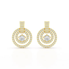 1.86 CT Lab Diamond Circular Stud Earrings Jama Jewels