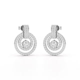 1.86 CT Lab Diamond Circular Stud Earrings