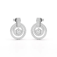 1.86 CT Lab Diamond Circular Stud Earrings Jama Jewels