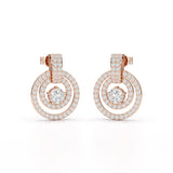 1.86 CT Lab Diamond Circular Stud Earrings