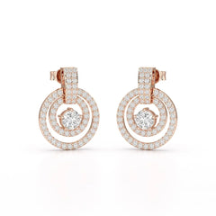 1.86 CT Lab Diamond Circular Stud Earrings Jama Jewels