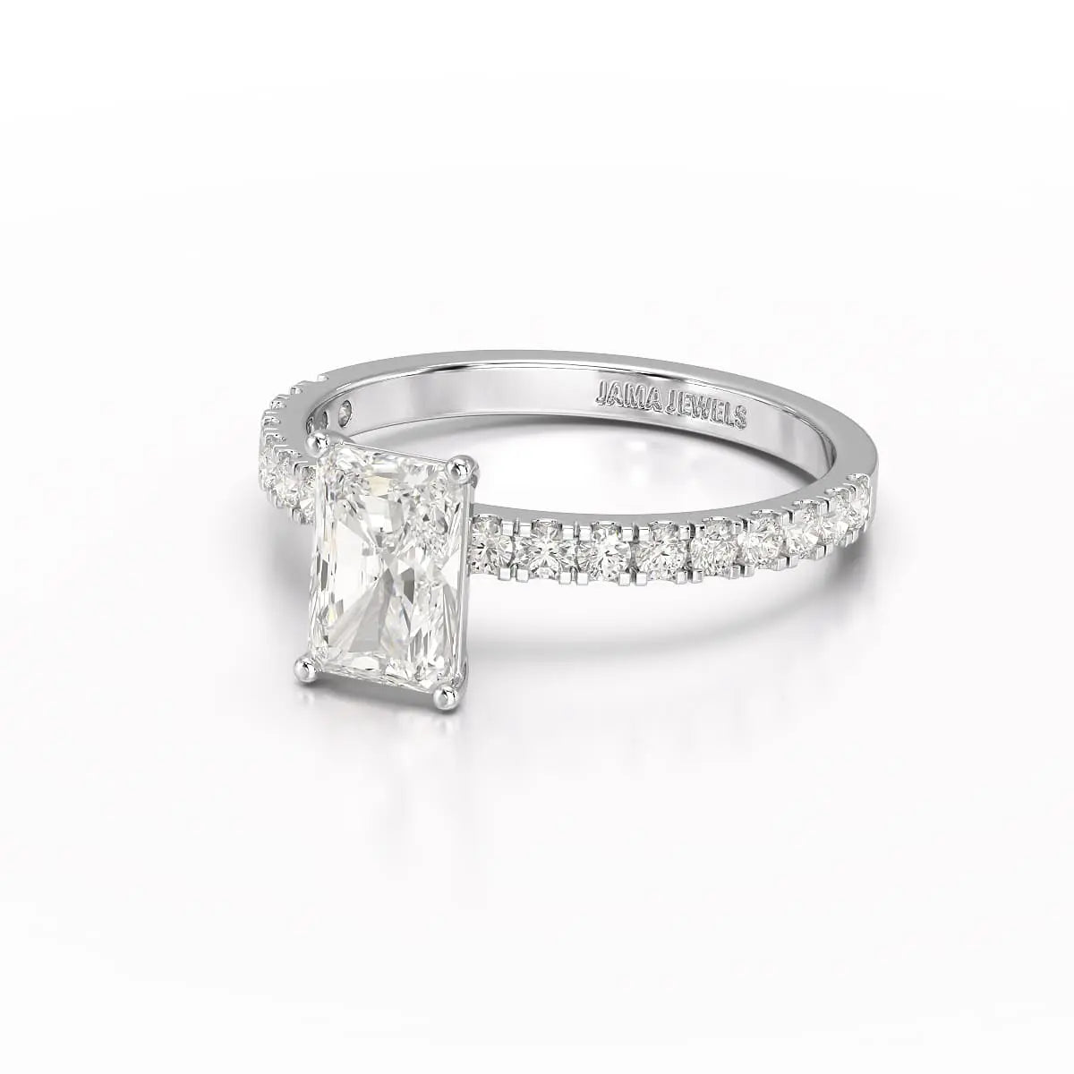 1.88 CT Radiant Cut Lab Diamond Ring Jama Jewels