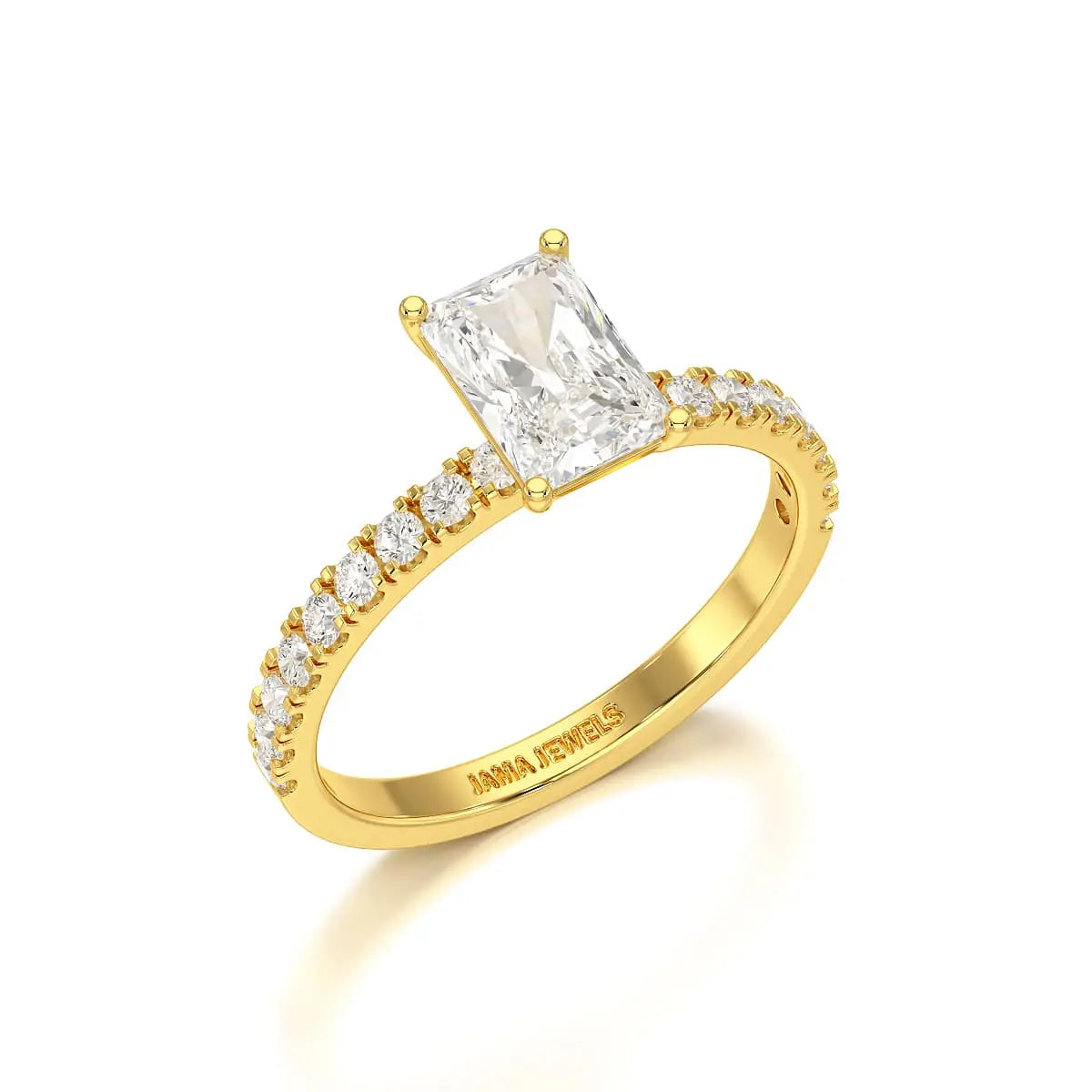 1.88 CT Radiant Cut Lab Diamond Ring Jama Jewels