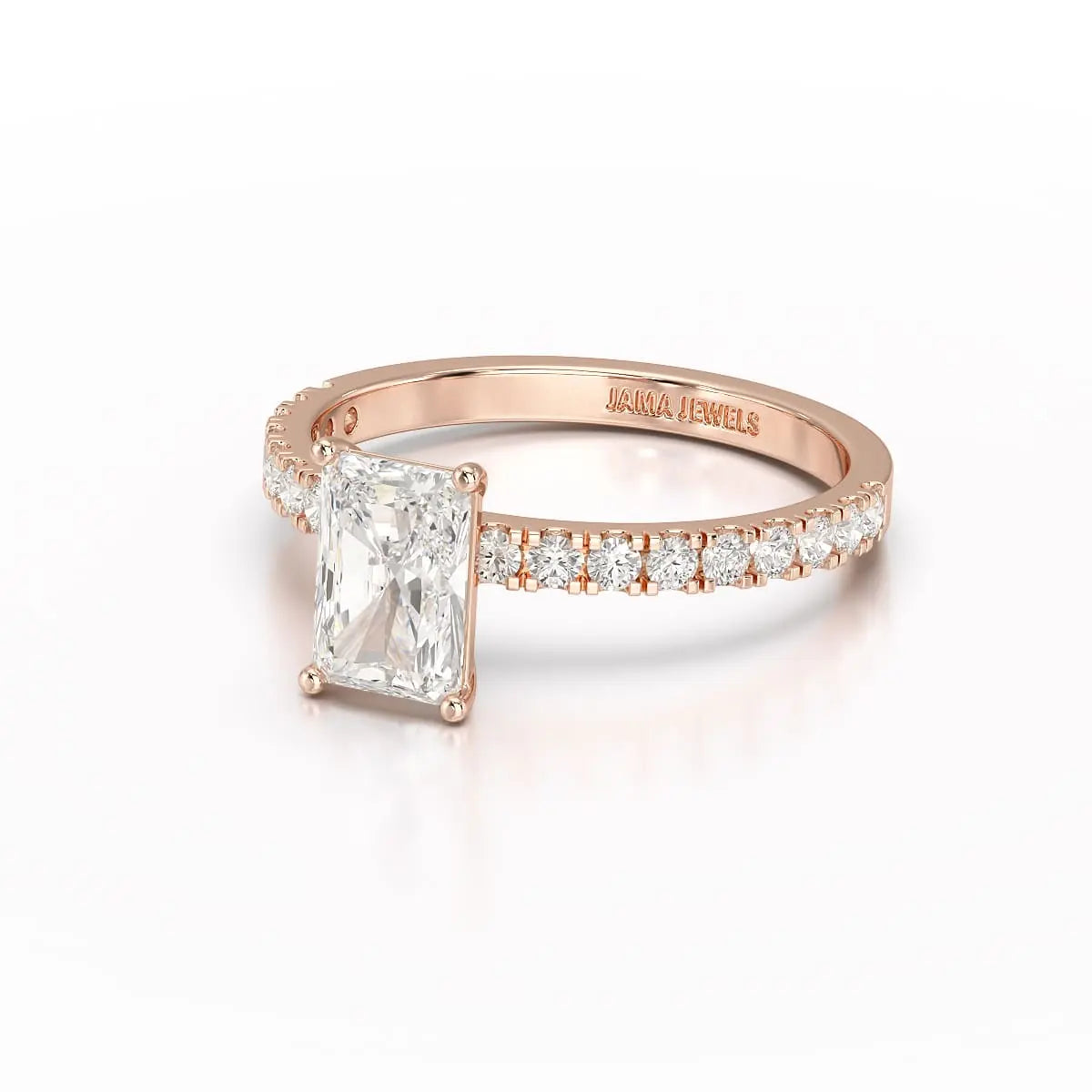 1.88 CT Radiant Cut Lab Diamond Ring Jama Jewels