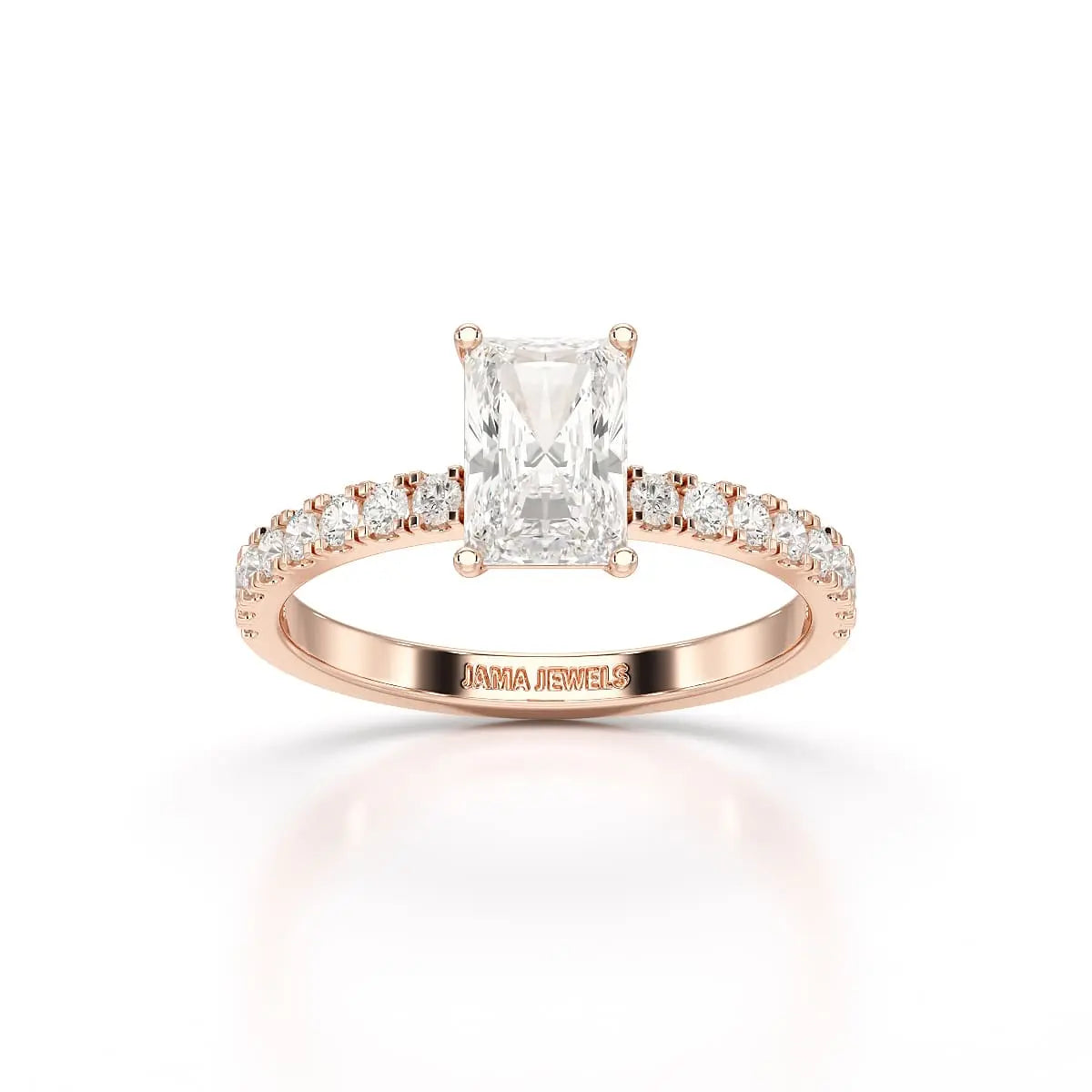 1.88 CT Radiant Cut Lab Diamond Ring Jama Jewels