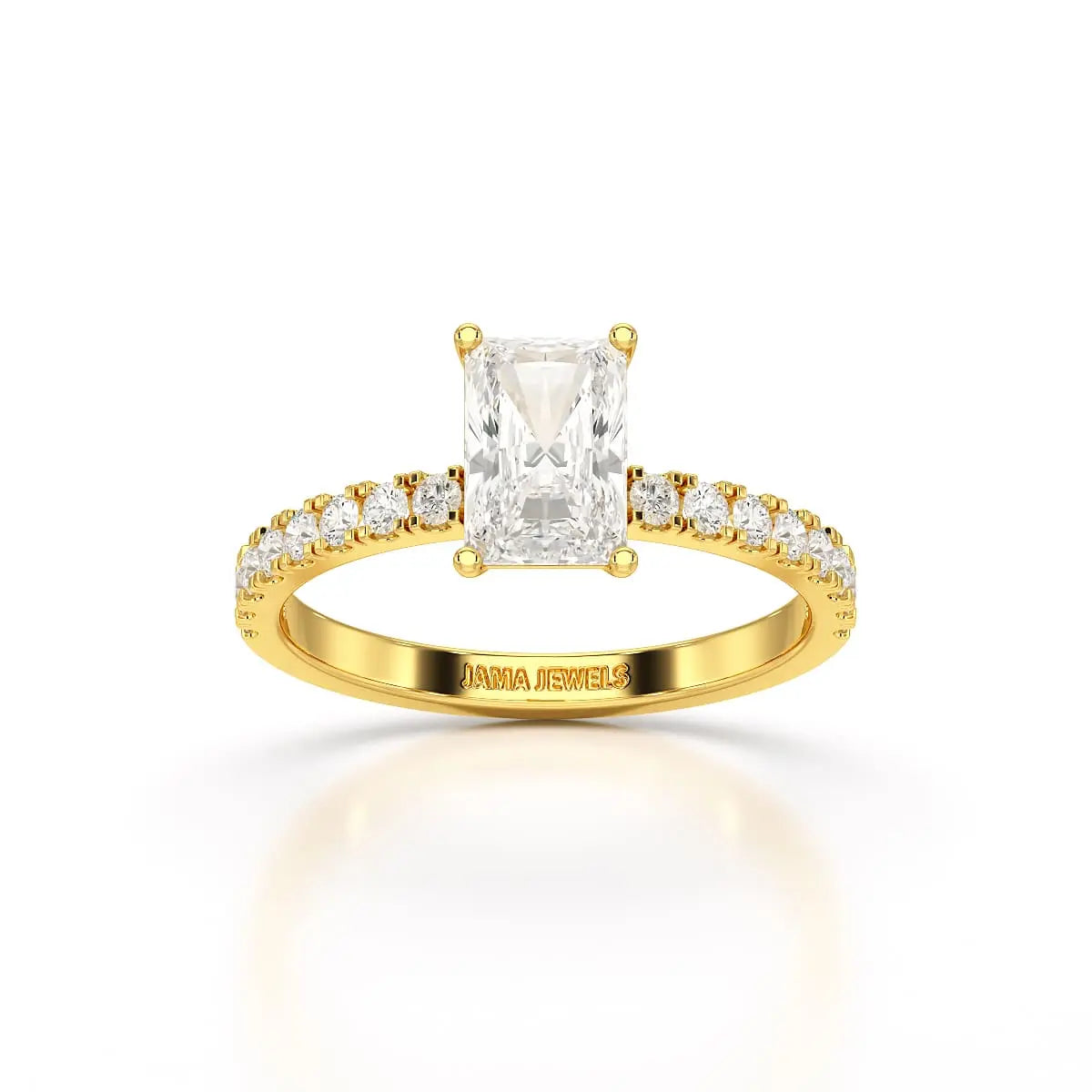 1.88 CT Radiant Cut Lab Diamond Ring Jama Jewels