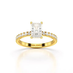 1.88 CT Radiant Cut Lab Diamond Ring Jama Jewels