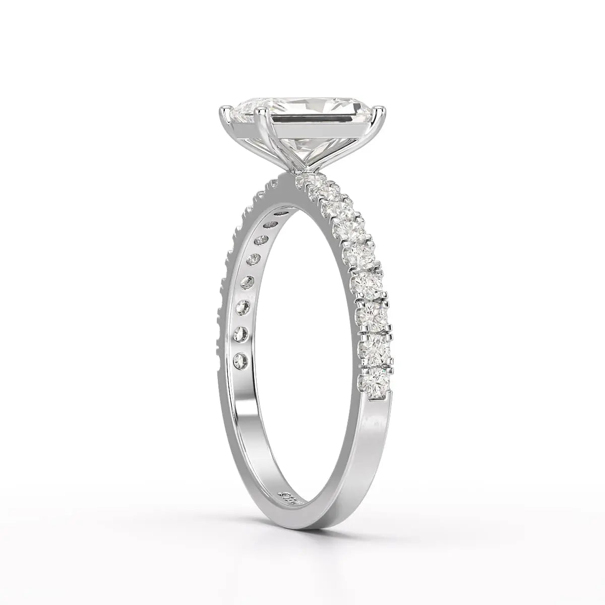 1.88 CT Radiant Cut Lab Diamond Ring Jama Jewels