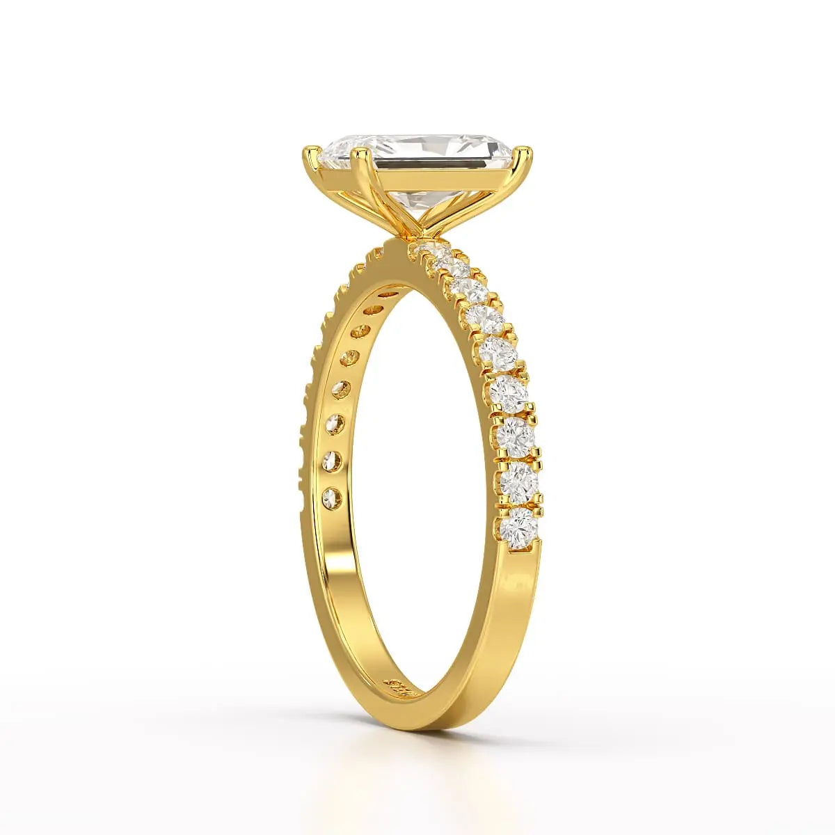 1.88 CT Radiant Cut Lab Diamond Ring Jama Jewels