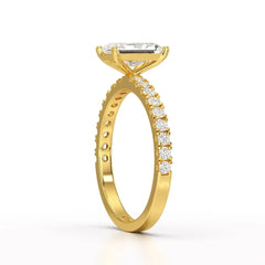 1.88 CT Radiant Cut Lab Diamond Ring Jama Jewels