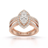 1.88 CT Layered Marquise Cut Lab Diamond Ring