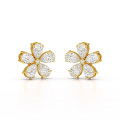 1.82 CT Lab Diamond Pear Cut Stud Earrings Jama Jewels