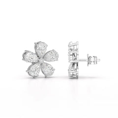 1.82 CT Lab Diamond Pear Cut Stud Earrings Jama Jewels