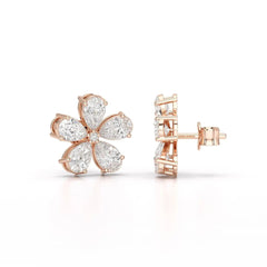 1.82 CT Lab Diamond Pear Cut Stud Earrings Jama Jewels