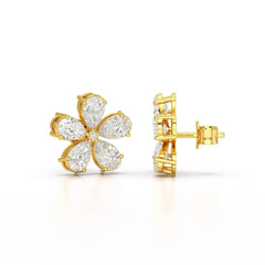 1.82 CT Lab Diamond Pear Cut Stud Earrings Jama Jewels