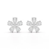 1.82 CT Lab Diamond Pear Cut Stud Earrings