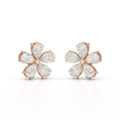 1.82 CT Lab Diamond Pear Cut Stud Earrings Jama Jewels