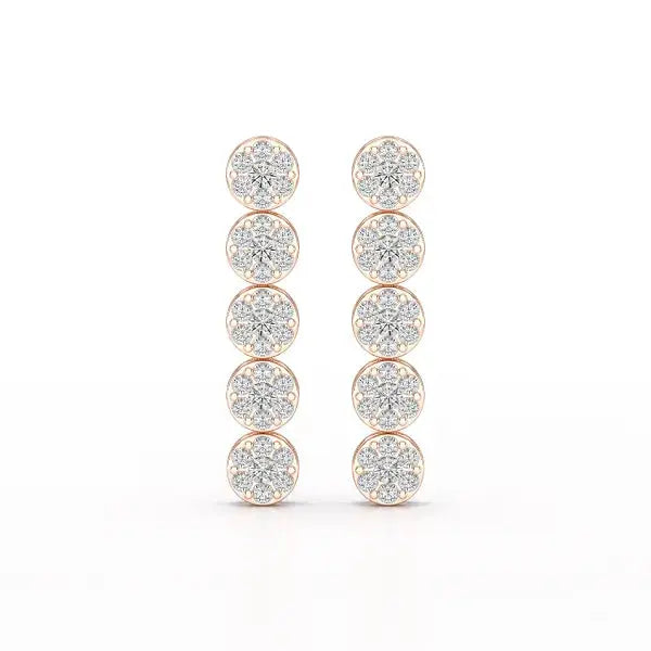 1.92 CT Diamond Designed Wedding Earrings - Jama Jewels