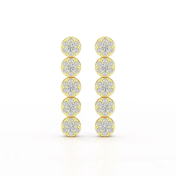 1.92 CT Diamond Designed Wedding Earrings - Jama Jewels