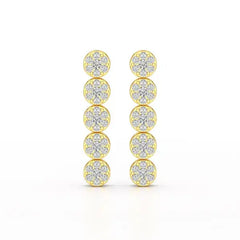 1.92 CT Diamond Designed Wedding Earrings - Jama Jewels