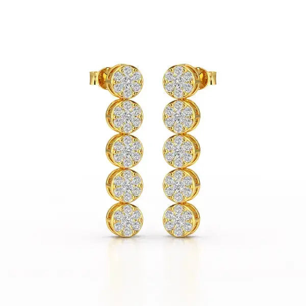 1.92 CT Diamond Designed Wedding Earrings - Jama Jewels