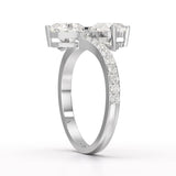 1.93 CT Double Heart Shaped Lab Diamond Ring