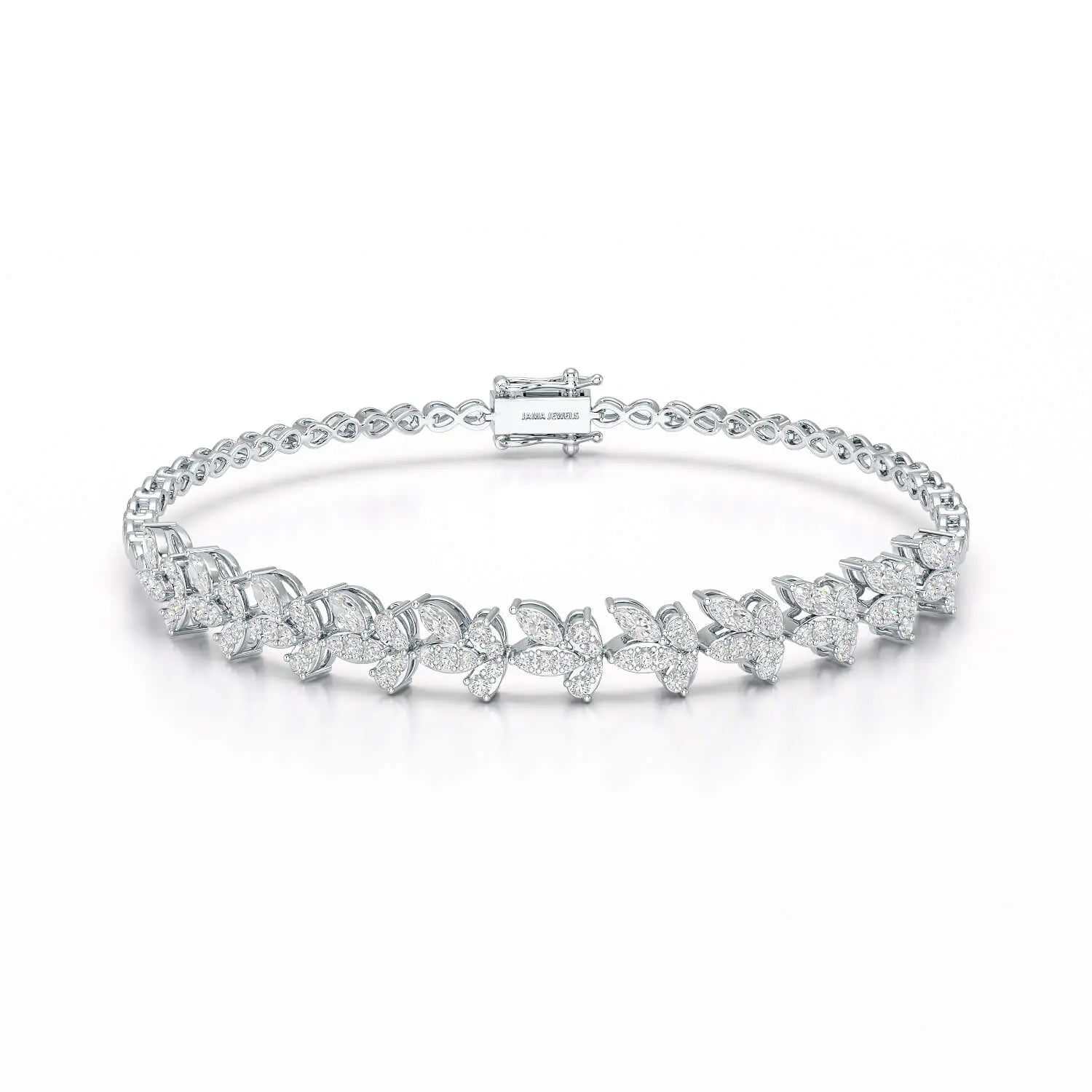 1.95 CT Marquise Cut Diamond Lab Created Bracelet