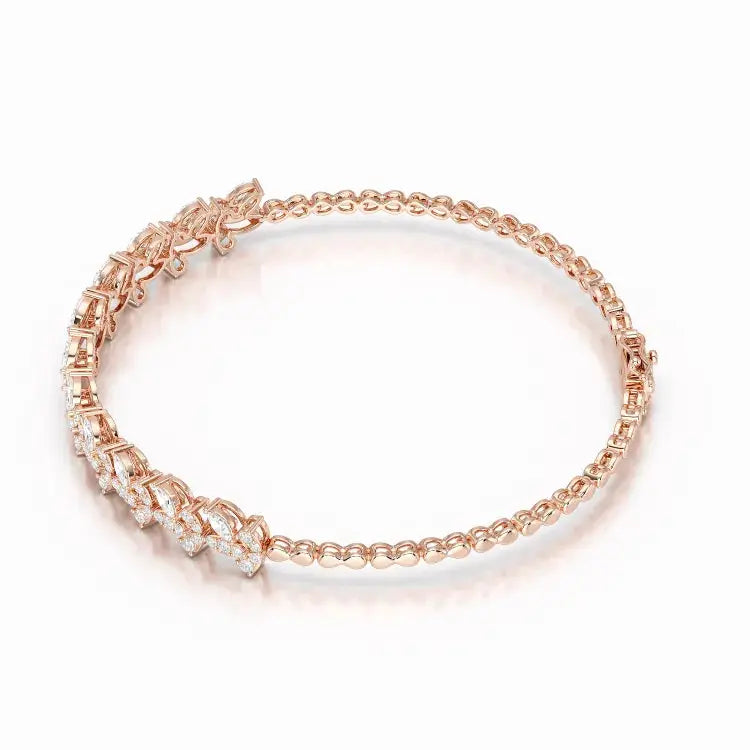 1.95 CT Marquise Cut Diamond Lab Created Bracelet
