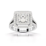 1.99 CT Lab Diamond Round Cut Halo Diamond