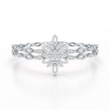 2 CT Lab Grown Diamond Two Layer Designer Bracelet