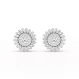 1.9 CT Lab Diamond Taper Stud Earring