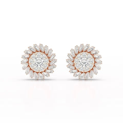 1.9 CT Lab Diamond Taper Stud Earring Jama Jewels