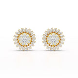 1.9 CT Lab Diamond Taper Stud Earring