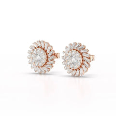 1.9 CT Lab Diamond Taper Stud Earring Jama Jewels