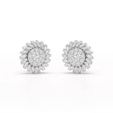 1.9 CT Lab Diamond Taper Stud Earring