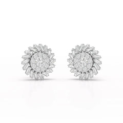 1.9 CT Lab Diamond Taper Stud Earring Jama Jewels