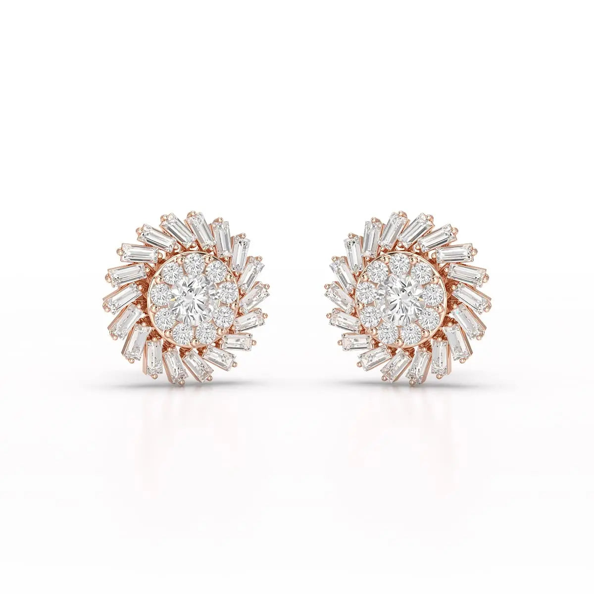 1.9 CT Lab Diamond Taper Stud Earring Jama Jewels