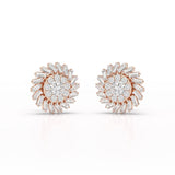 1.9 CT Lab Diamond Taper Stud Earring