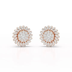 1.9 CT Lab Diamond Taper Stud Earring Jama Jewels