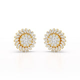 1.9 CT Lab Diamond Taper Stud Earring