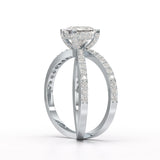 1.9 CT Princess Cut Butterfly Lab Diamond Ring