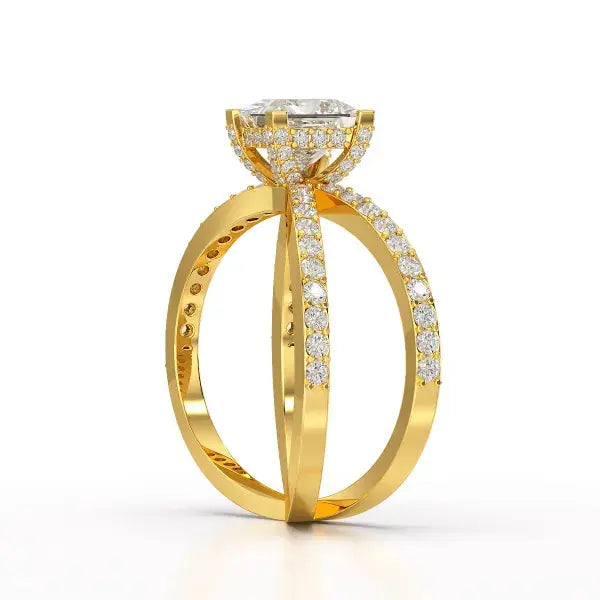 1.9 CT Princess Cut Butterfly Lab Diamond Ring Jama Jewels