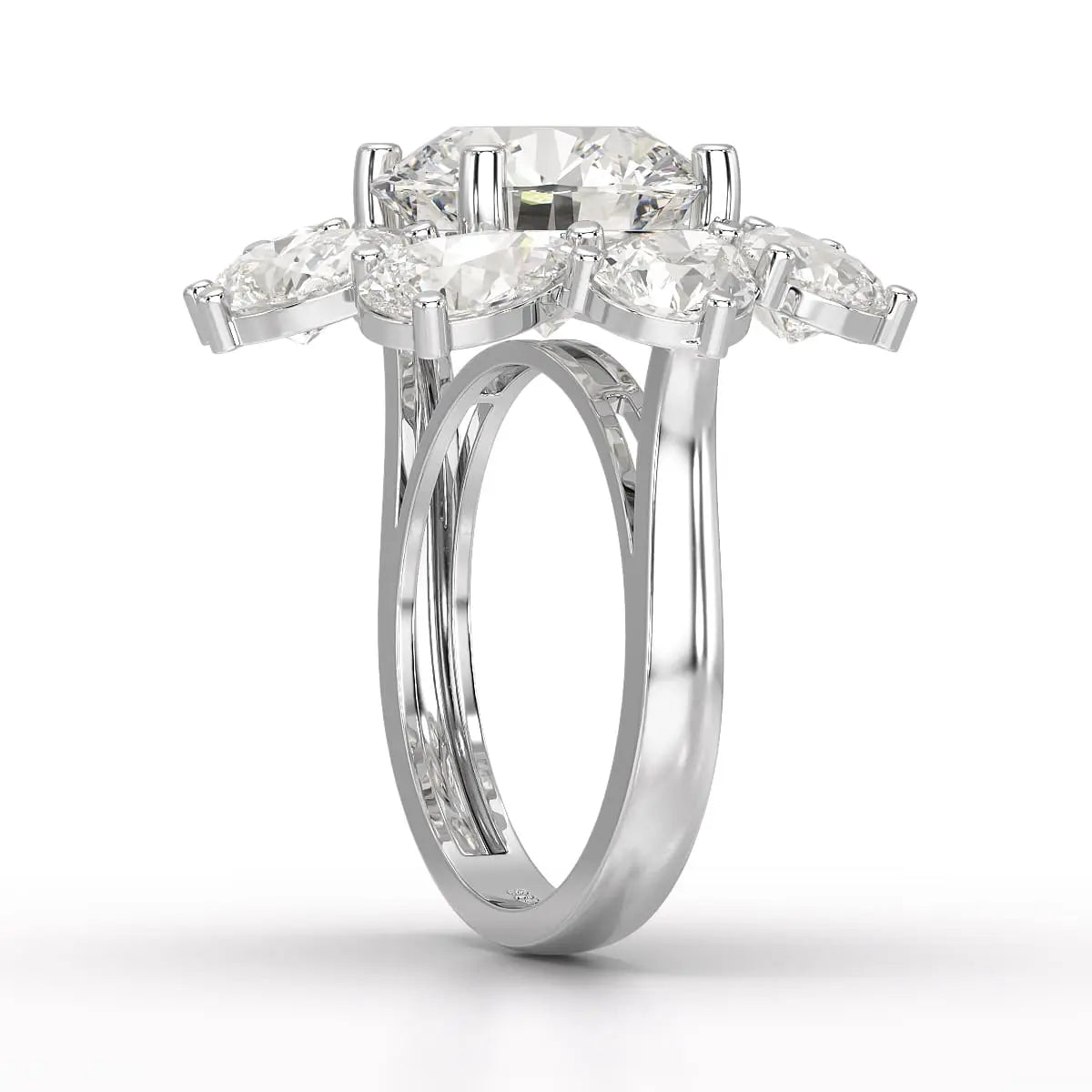 10.43 CT Halo Lab Diamond Ring Jama Jewels