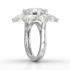 10.43 CT Halo Lab Diamond Ring Jama Jewels