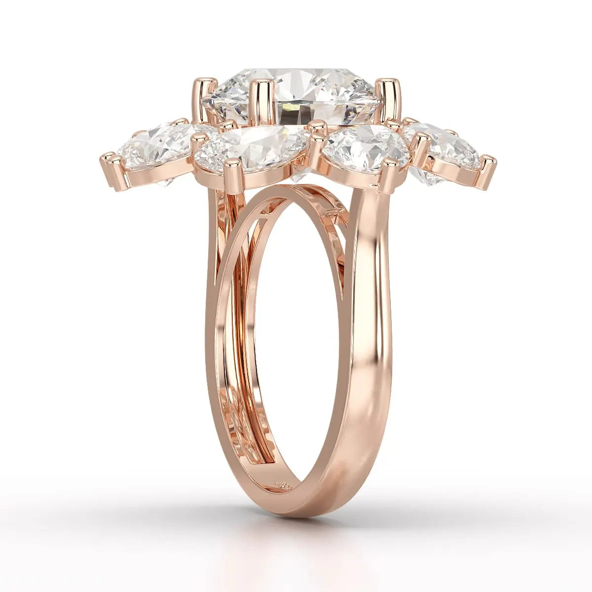 10.43 CT Halo Lab Diamond Ring Jama Jewels
