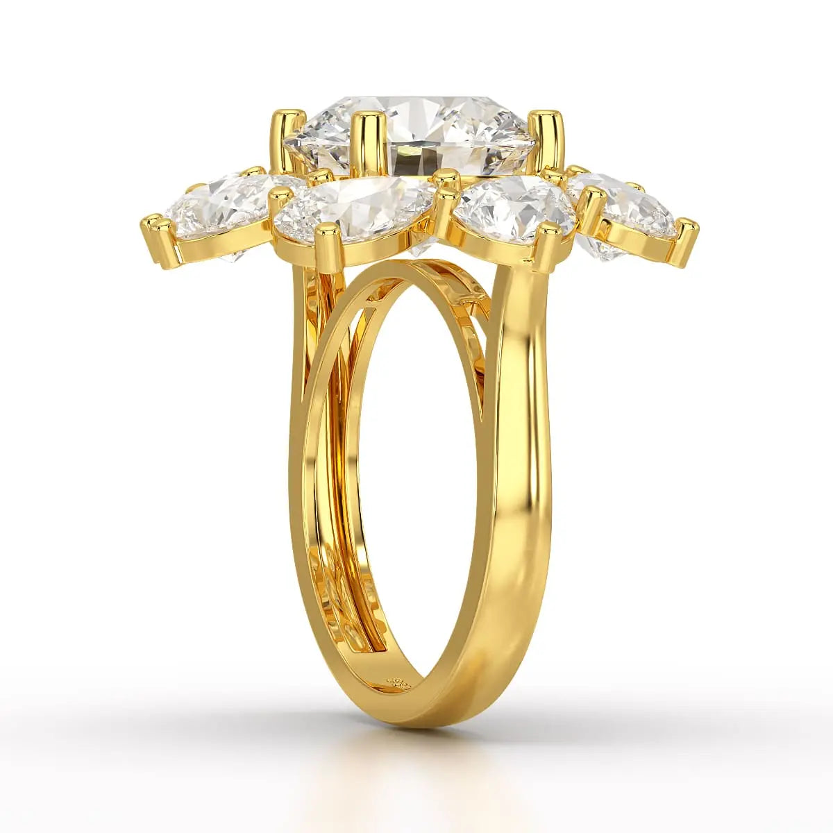 10.43 CT Halo Lab Diamond Ring Jama Jewels