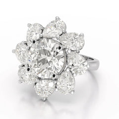 10.43 CT Halo Lab Diamond Ring Jama Jewels