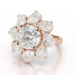 10.43 CT Halo Lab Diamond Ring Jama Jewels