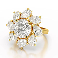 10.43 CT Halo Lab Diamond Ring Jama Jewels