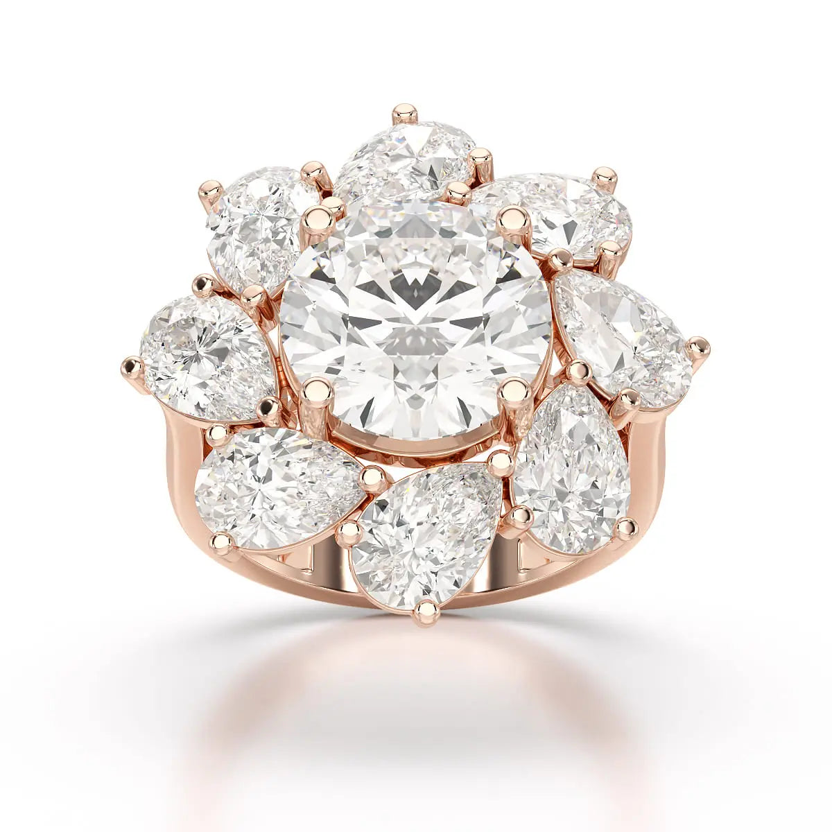 10.43 CT Halo Lab Diamond Ring Jama Jewels